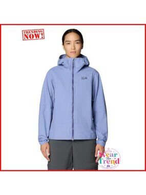 Lightweight Packable Hooded Rain Jacket Waterproof Shell
